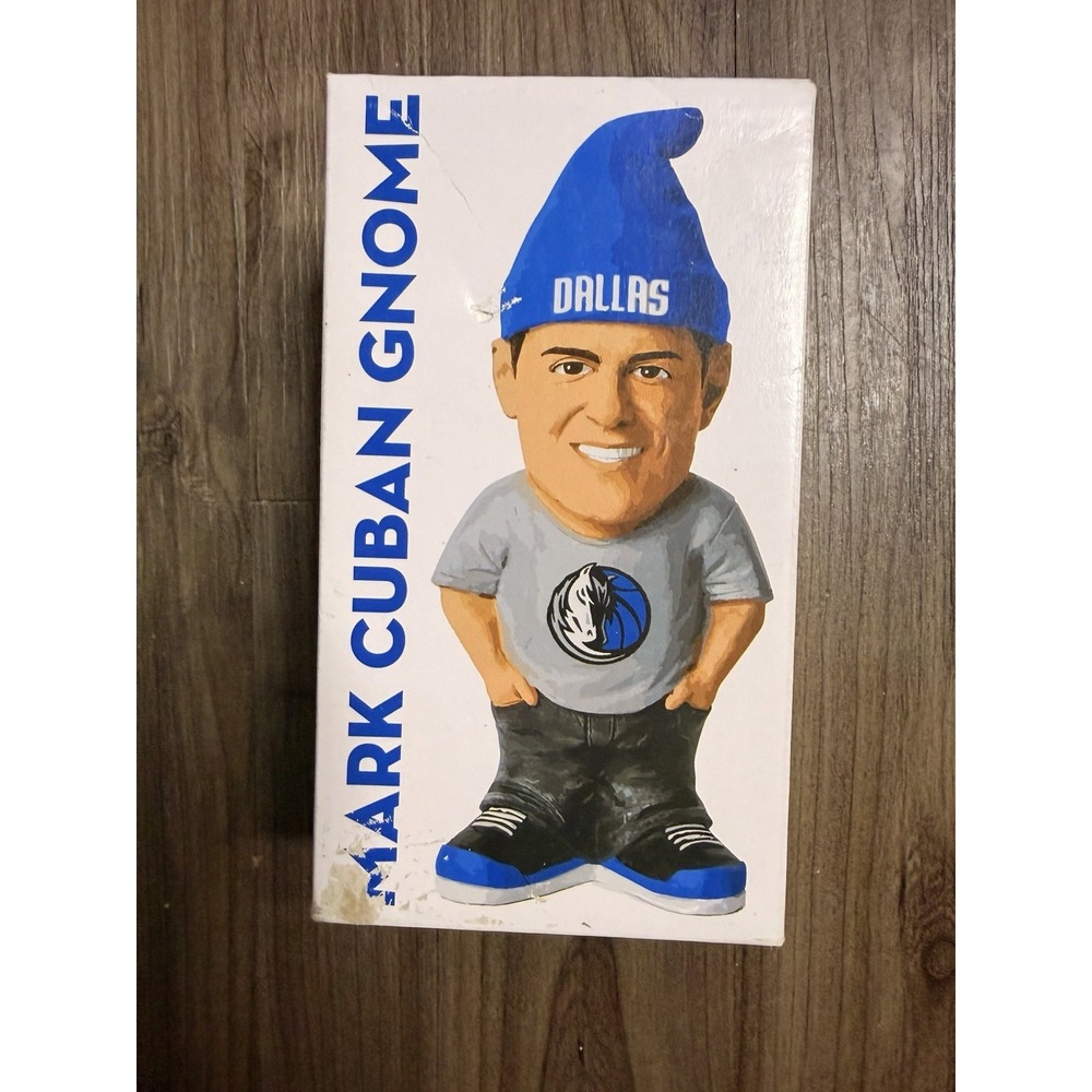 Official Dallas Mavericks Mark Cuban Gnome Figure In Original Box